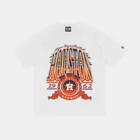 Houston Astros 1962 Mens Short Sleeve Shirt (White/Orange)