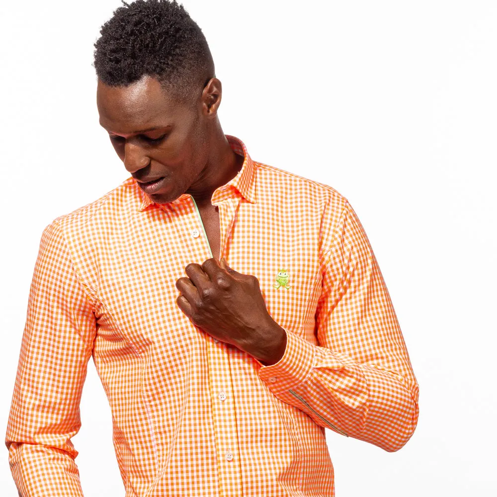 Julian - Orange/Pink Button Down Shirt