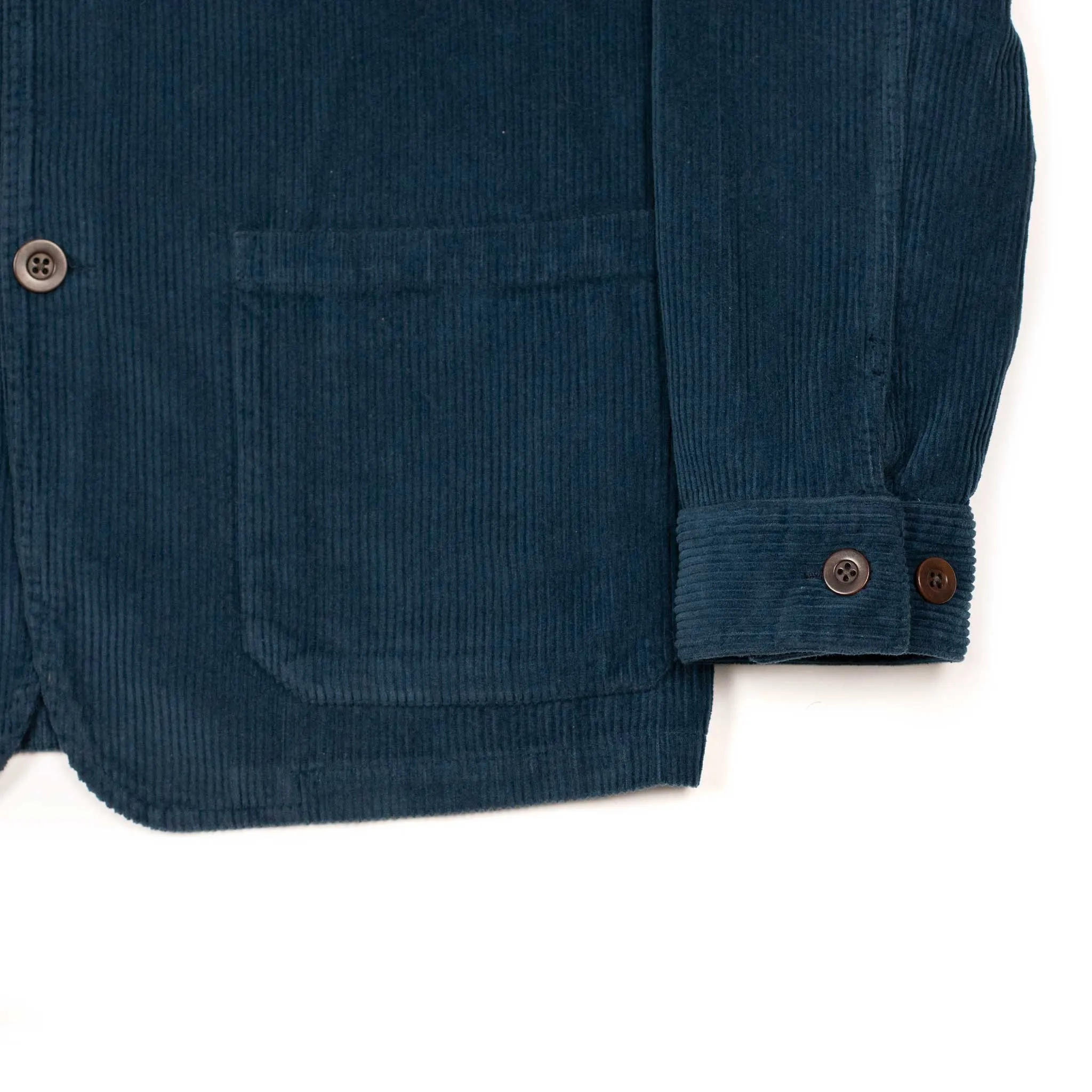 Labura chore coat in navy cotton corduroy