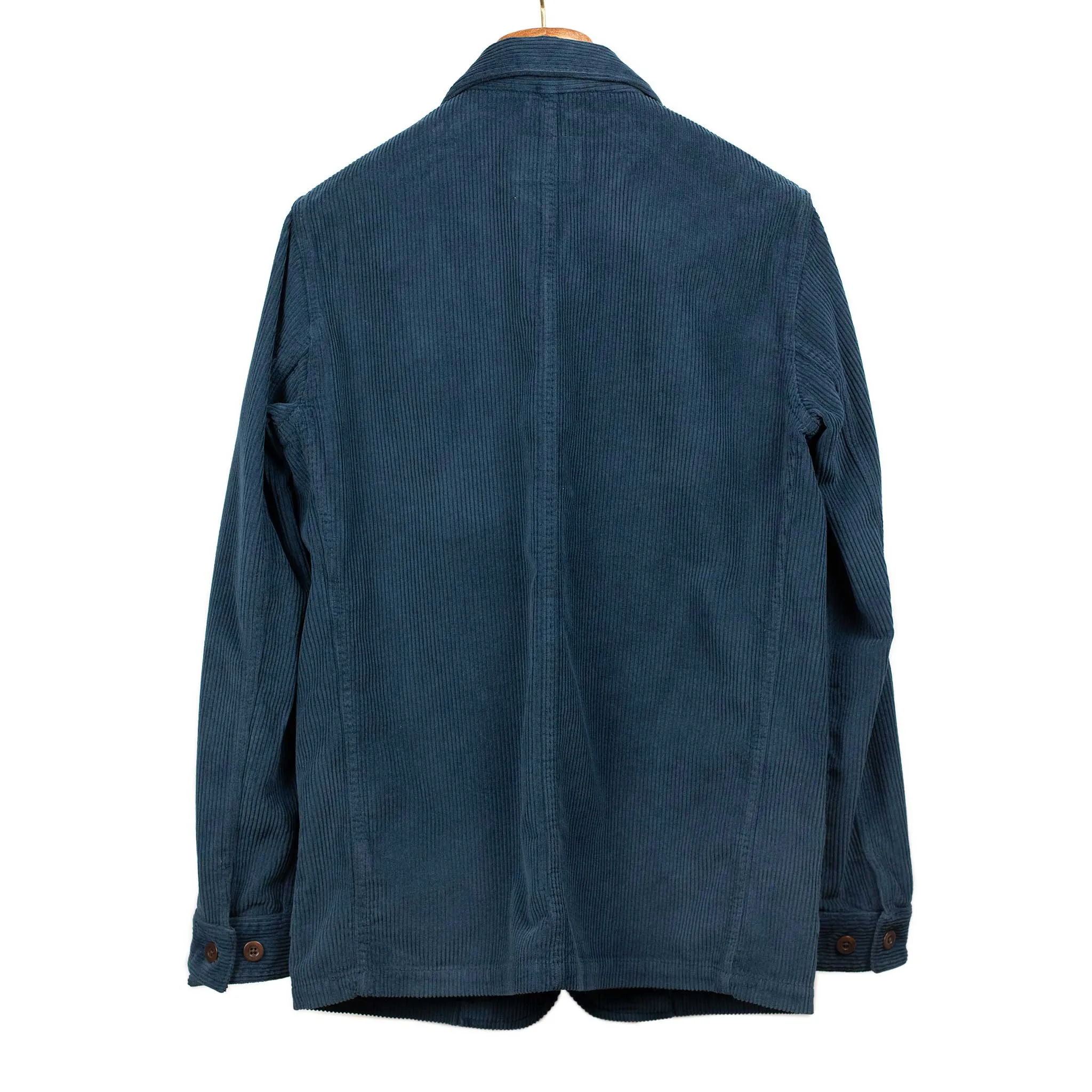 Labura chore coat in navy cotton corduroy