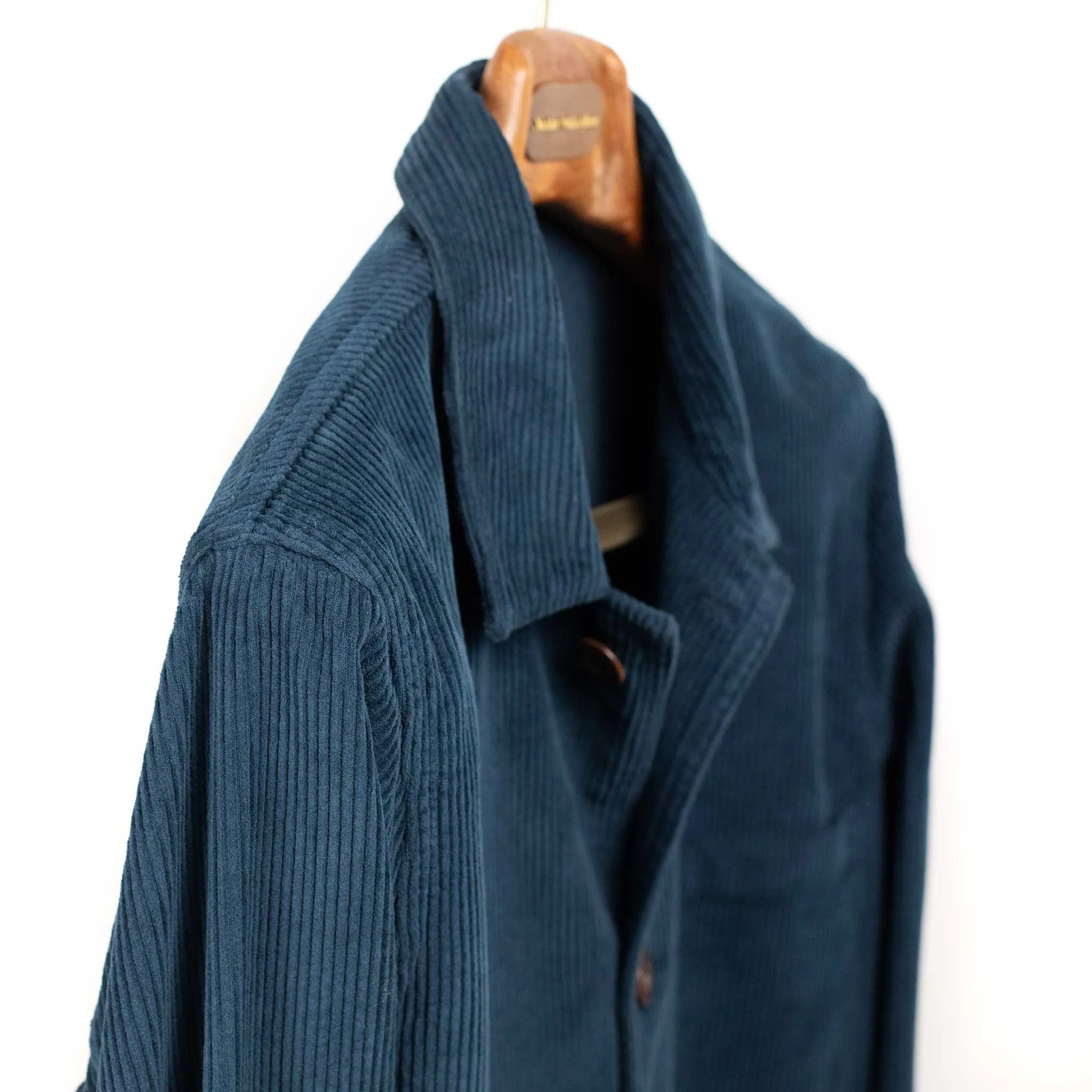 Labura chore coat in navy cotton corduroy