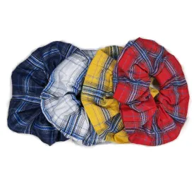 Large Plaid Scrunchies