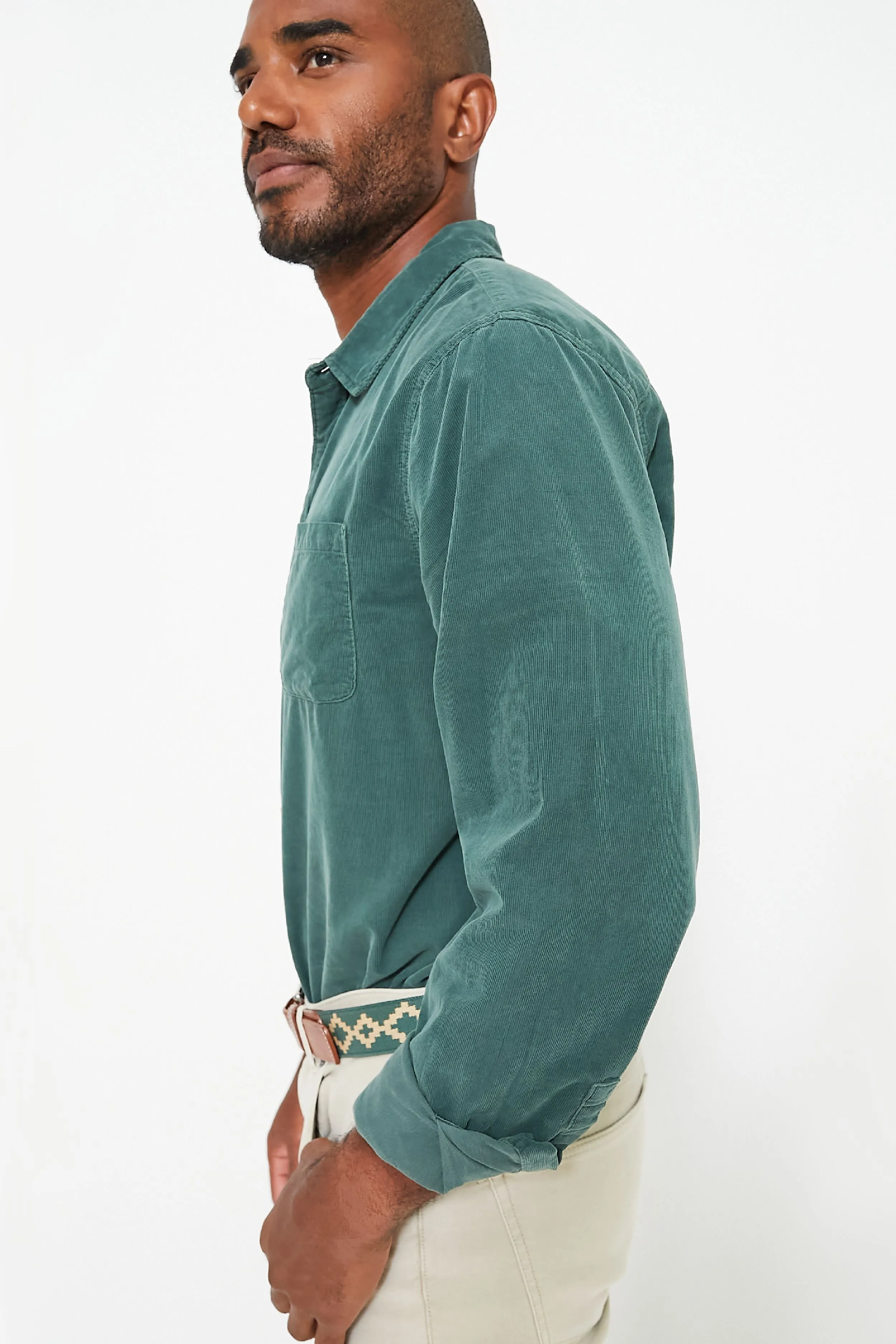 Lightweight Cord Shirt Bistro Green