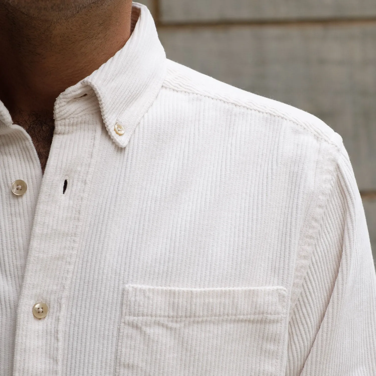 Lobo Cord Shirt in Ecru