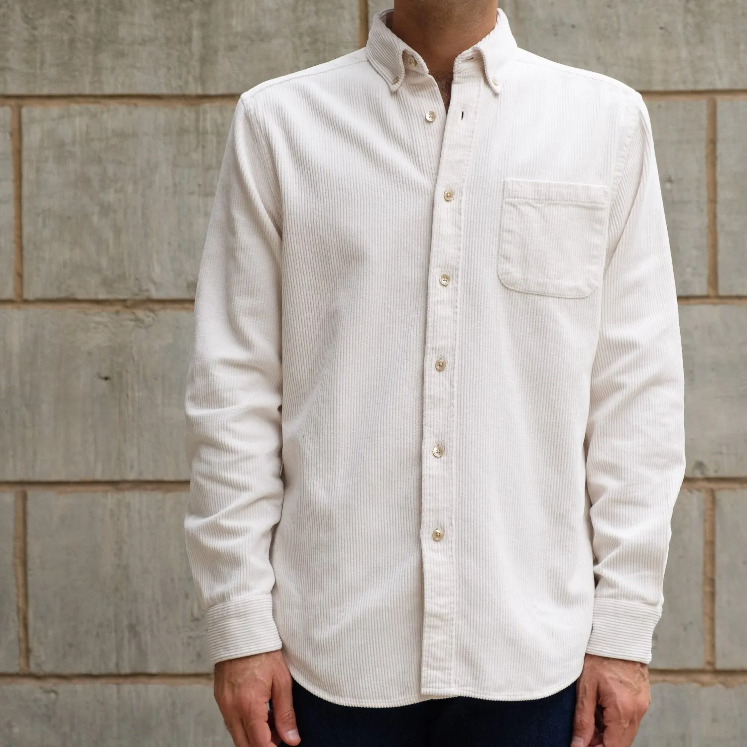 Lobo Cord Shirt in Ecru