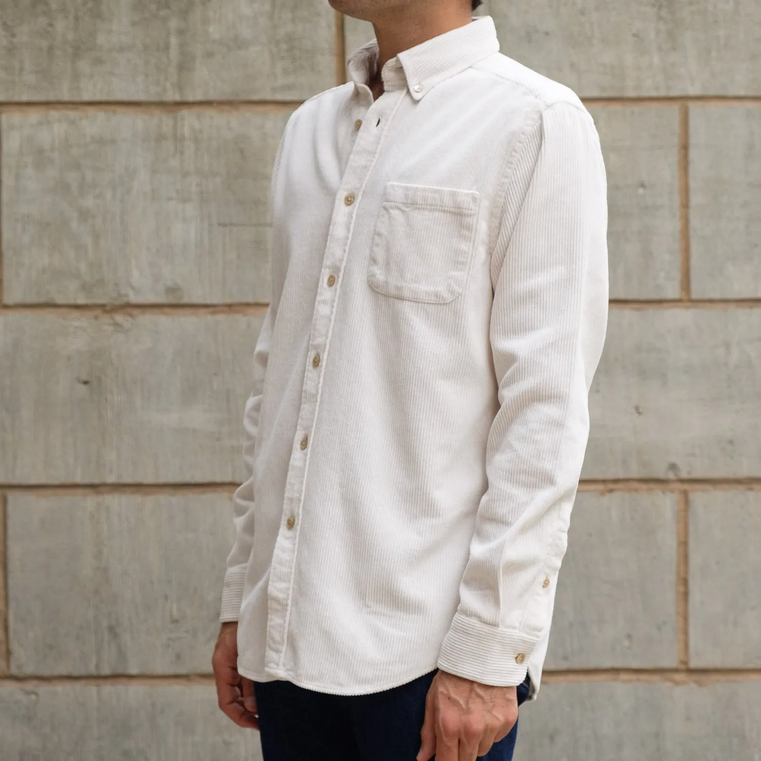 Lobo Cord Shirt in Ecru