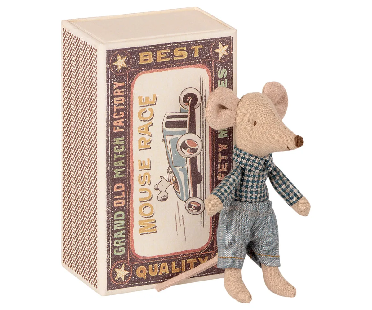 Maileg Little Brother Mouse in Matchbox