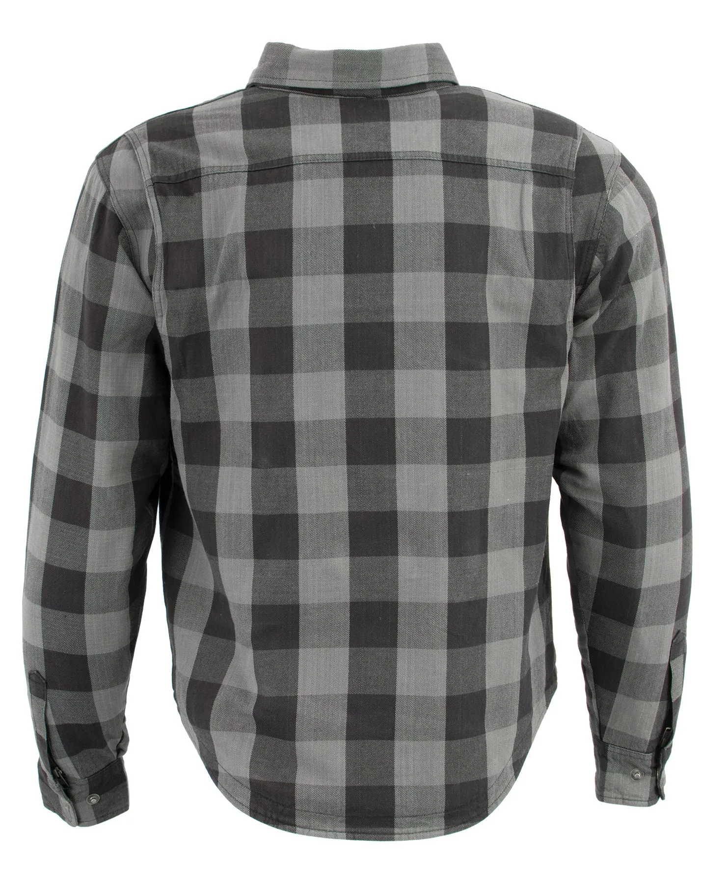 Men's Armored Checkered Flannel Biker Shirt w/ Aramid® by DuPont™ Fibers