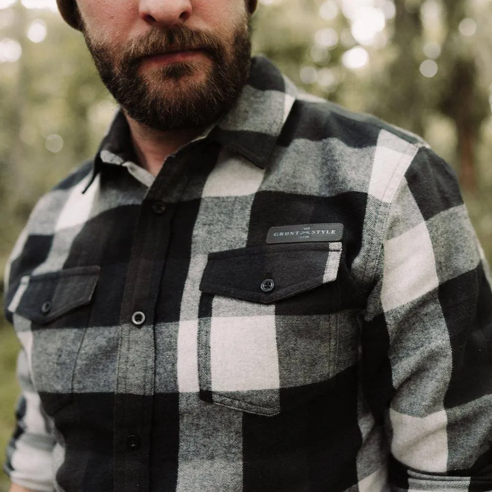 Men's Plaid Flannel - Black