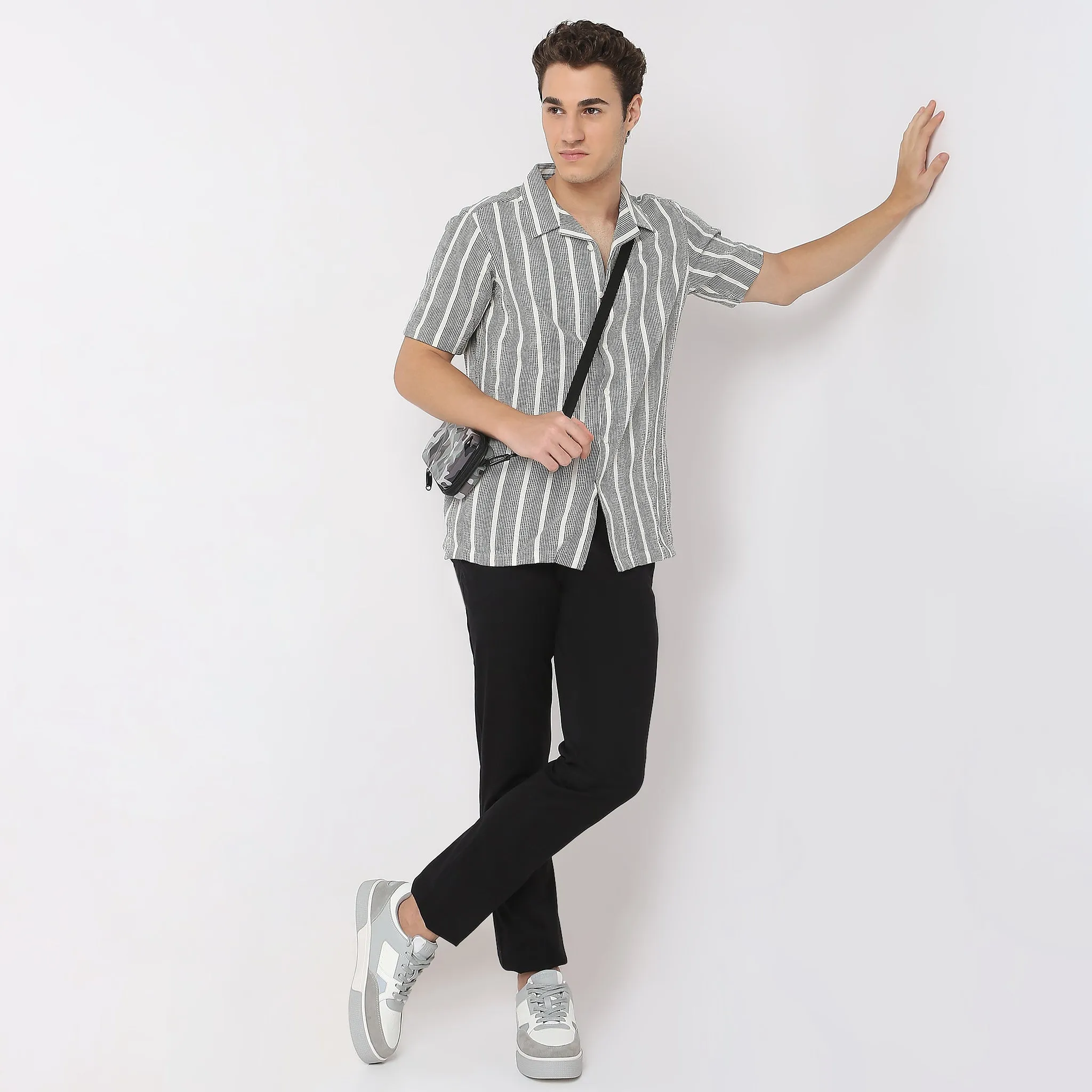 Mood™ Shirts - Raw Cotton Camp Collar Yarn Dyed Stripes - Regular Fit