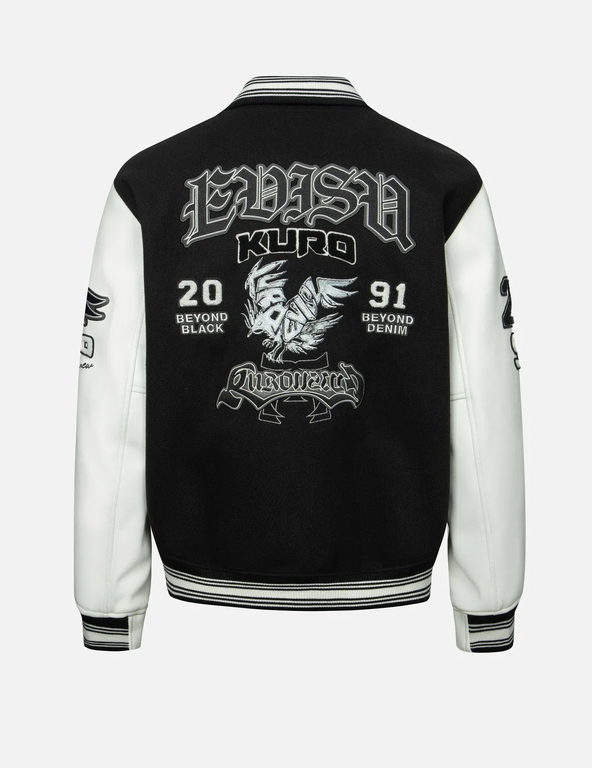 Multi Logo Badge Embroidery Relax Fit Padded Baseball Jacket