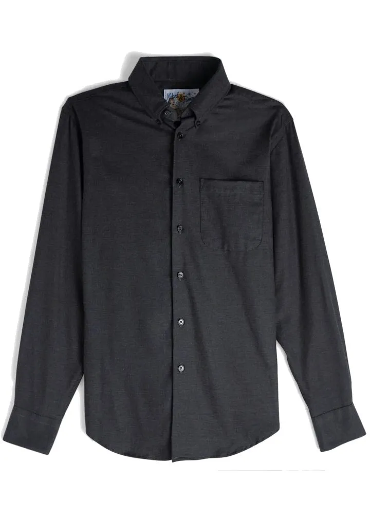 Naked & Famous Easy Shirt Soft Twill Charcoal