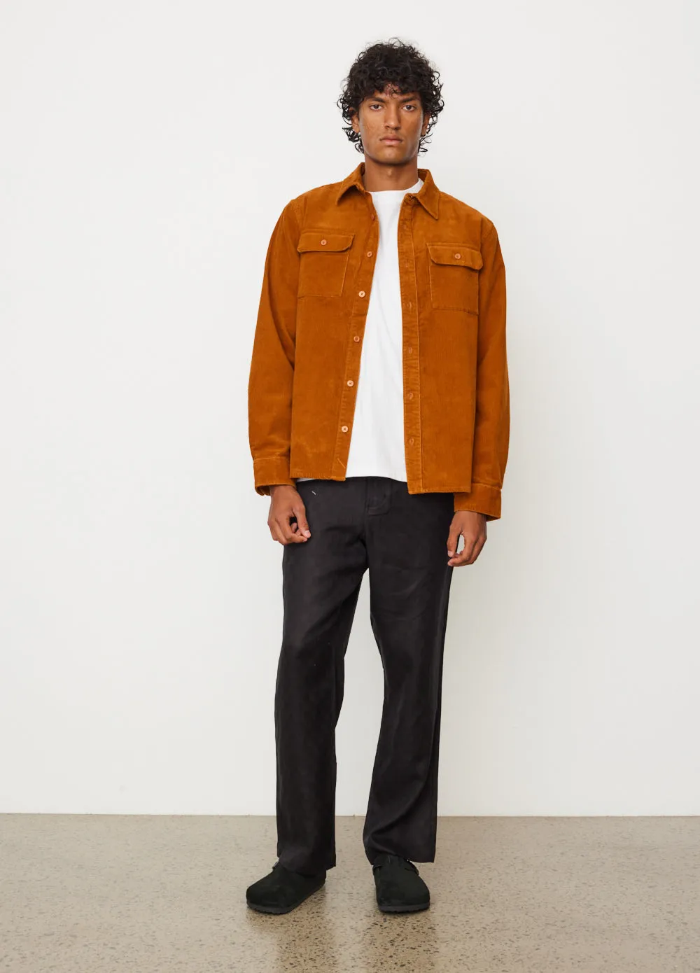 Nolan Washed Corduroy Long Sleeve Shirt