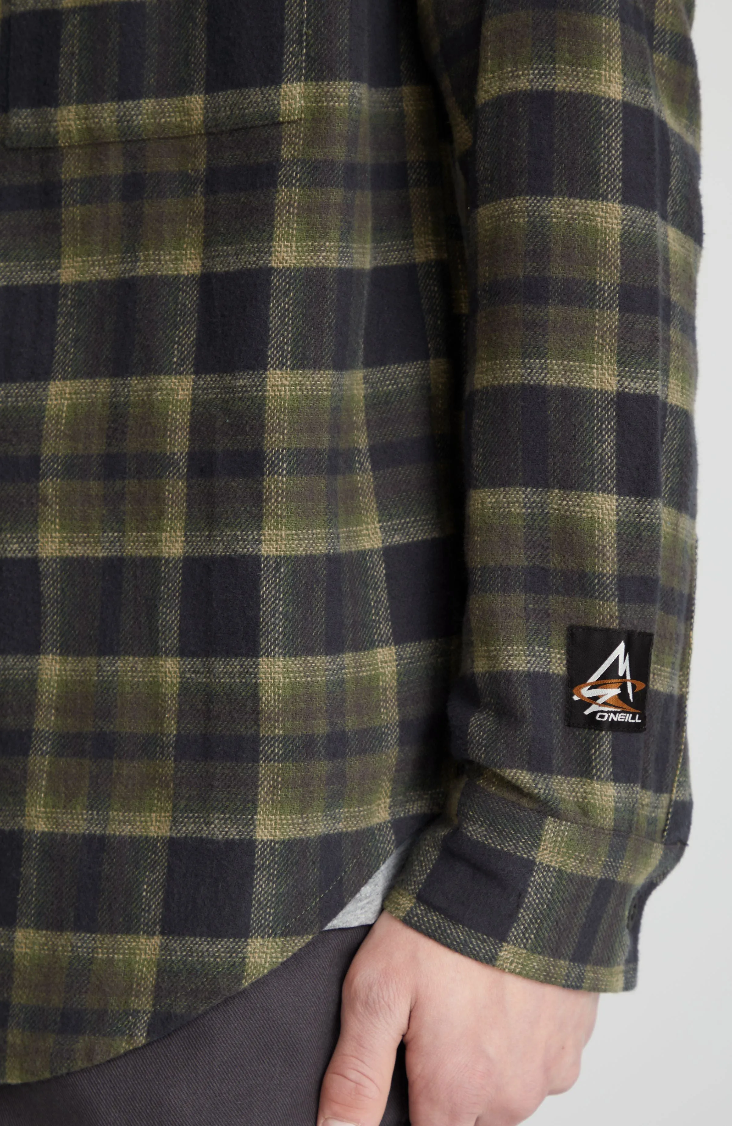 O'Neill TRVLR Series Flannel Check Shirt | Green Shadow Check