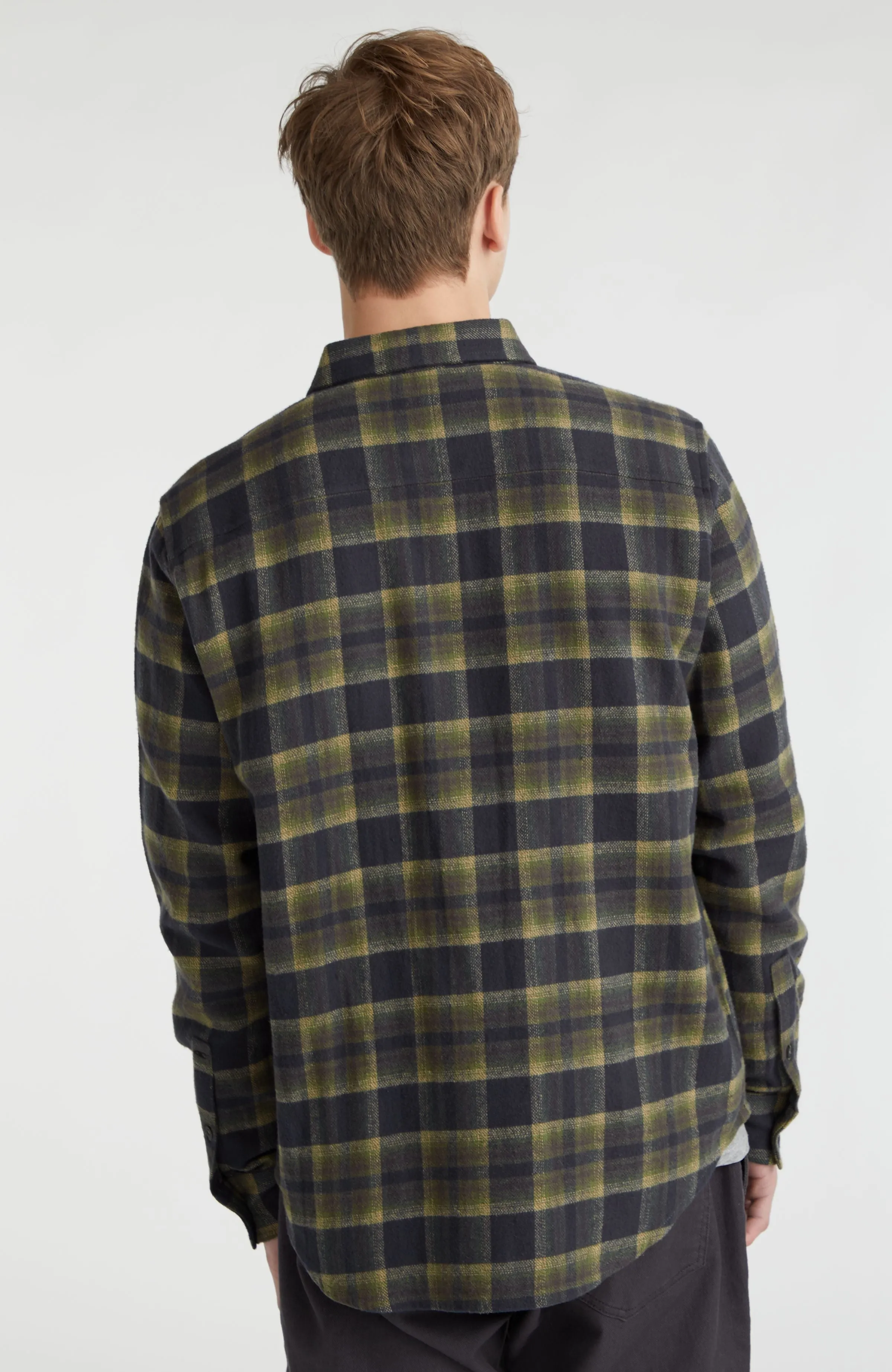 O'Neill TRVLR Series Flannel Check Shirt | Green Shadow Check