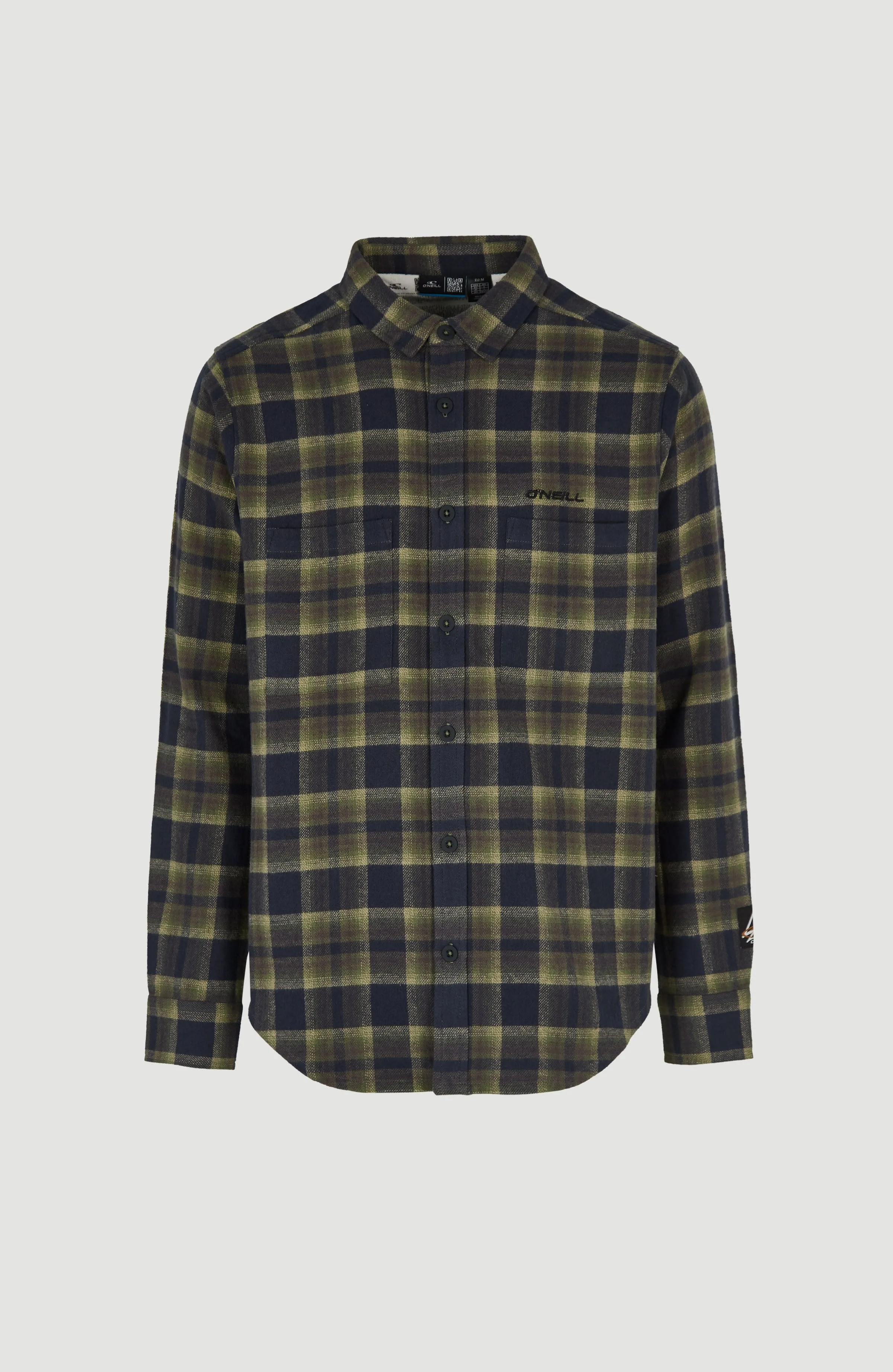 O'Neill TRVLR Series Flannel Check Shirt | Green Shadow Check