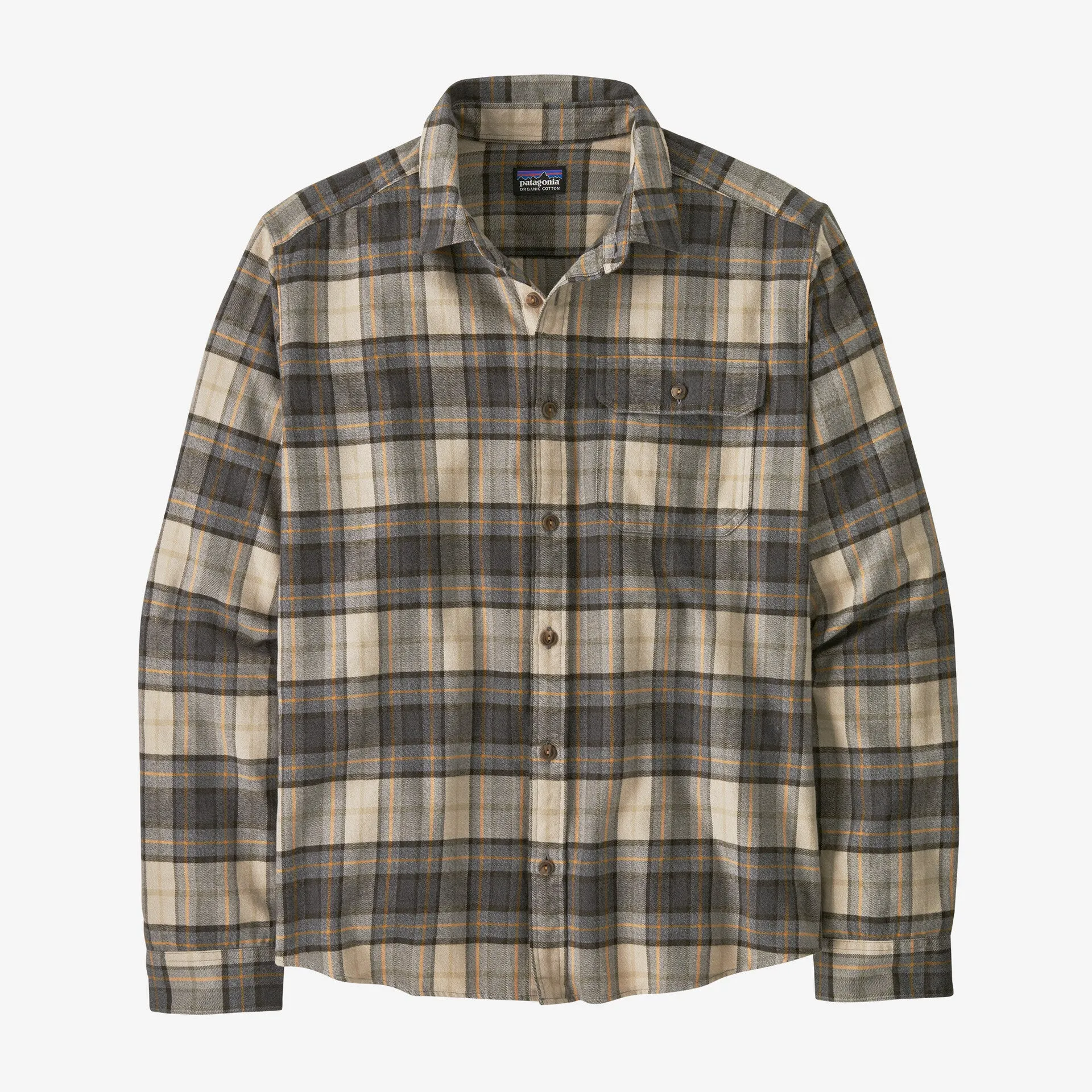 Patagonia Men's Long-Sleeved Lightweight Fjord Flannel Shirt - SPOTTER FORGE GREY