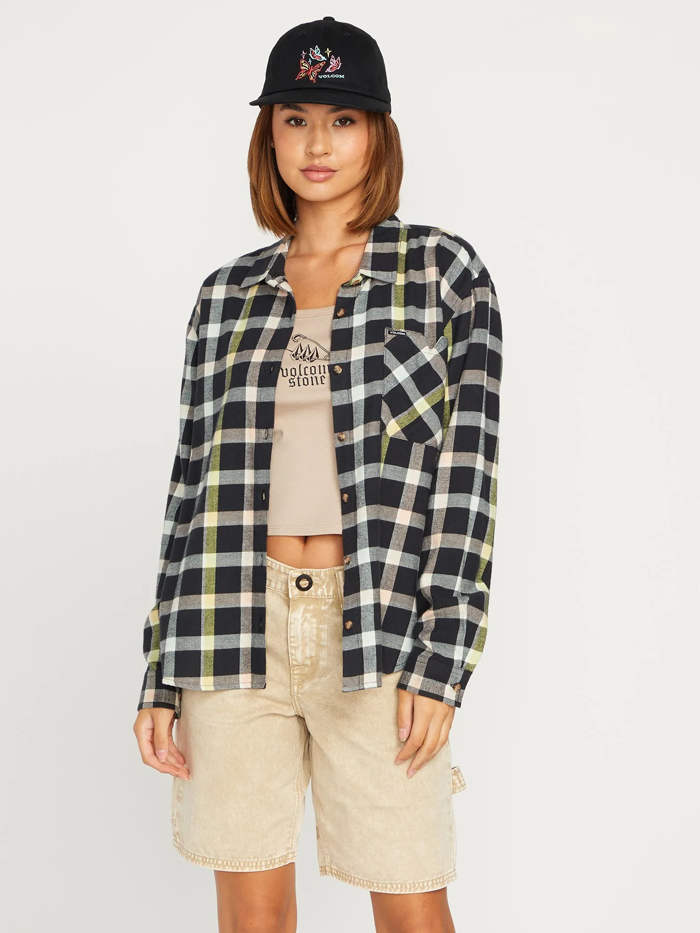 Plaid To Meet U Long Sleeve Shirt - Multi