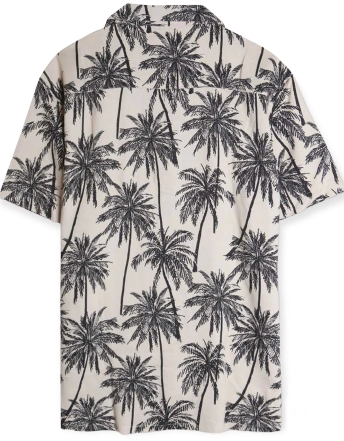 Poplin Carbon Peach Palm Tree Shirt