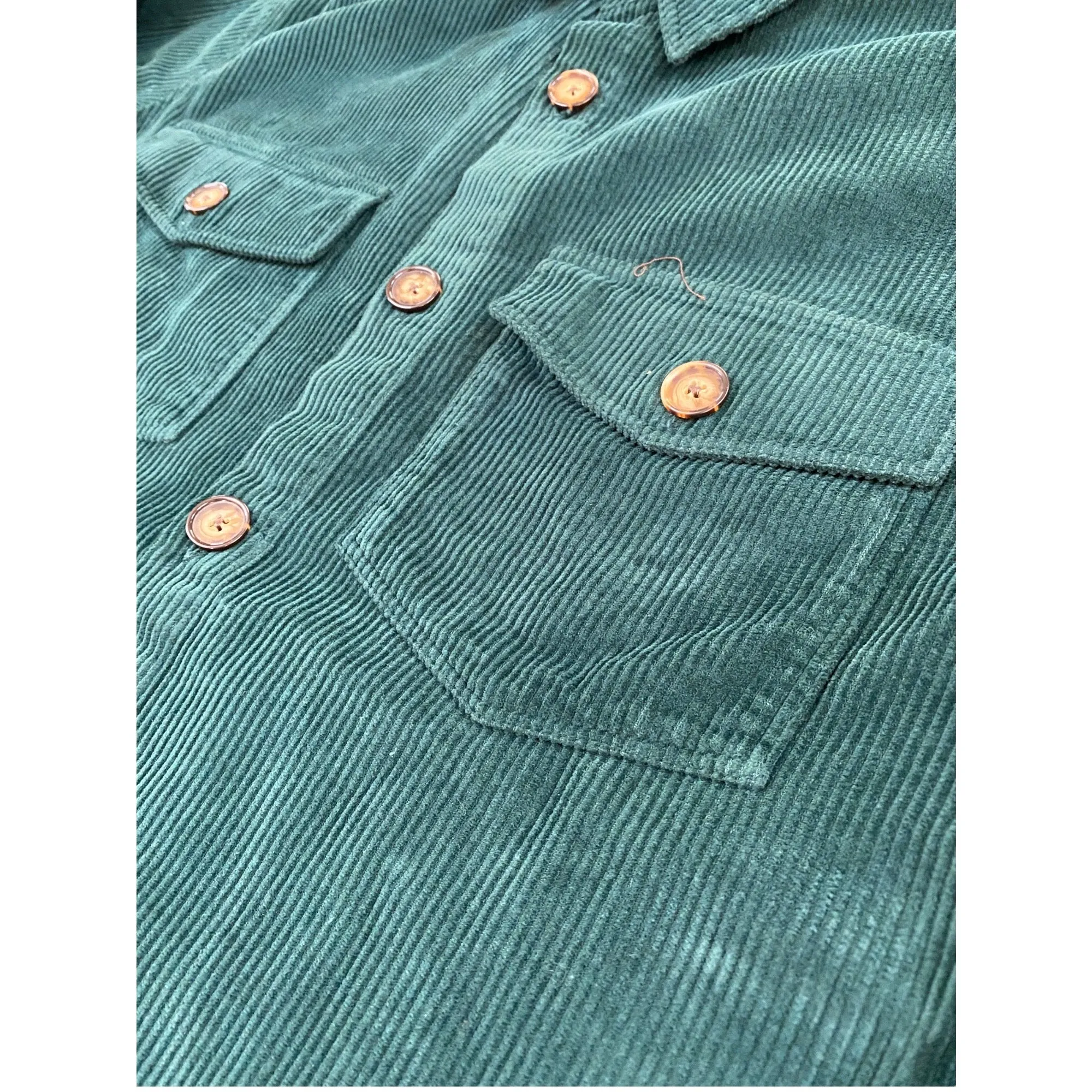 Portuguese Flannel Corduroy Overshirt - Green