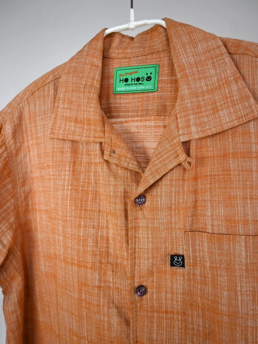 "Glad you Orange" Button-Up short-sleeved Shirt (ONE-OFF)