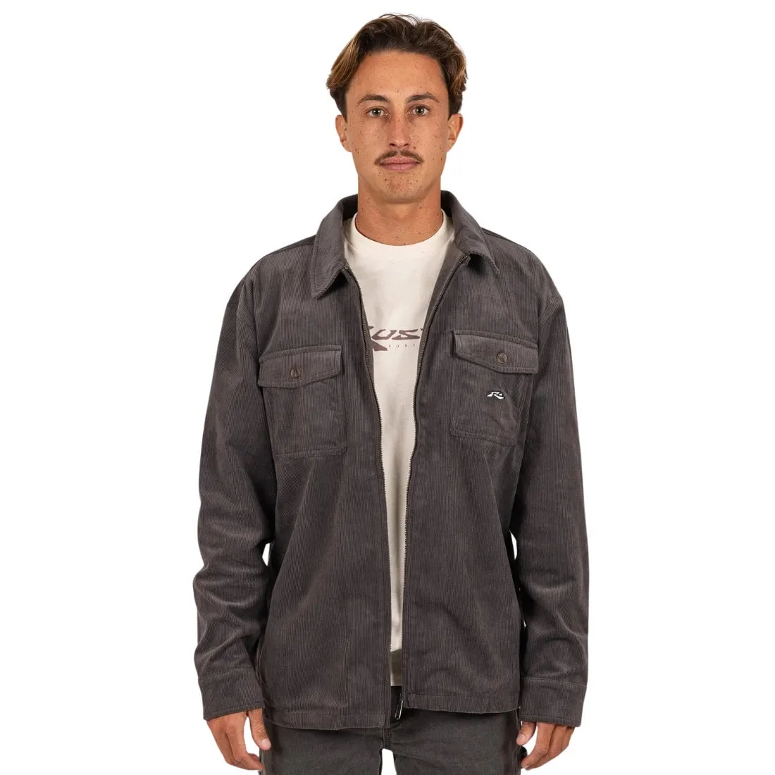 Rusty Explorer Corduroy Jacket - Charcoal