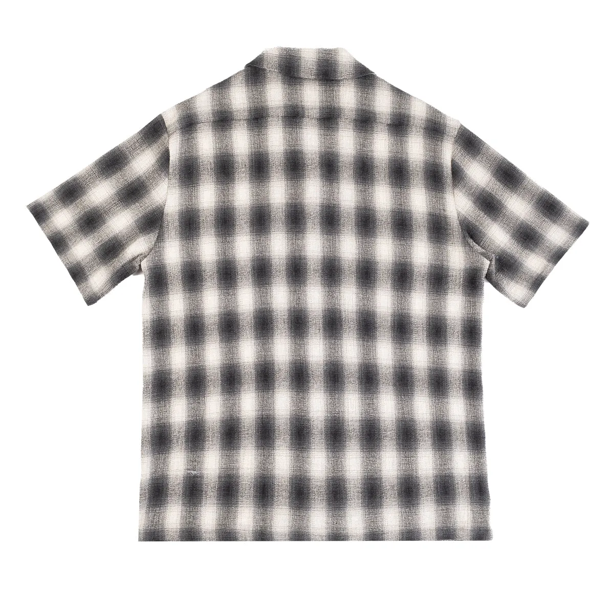 Showa Spring "Flannel" Camp Collar in Japanese Weave - Black/White