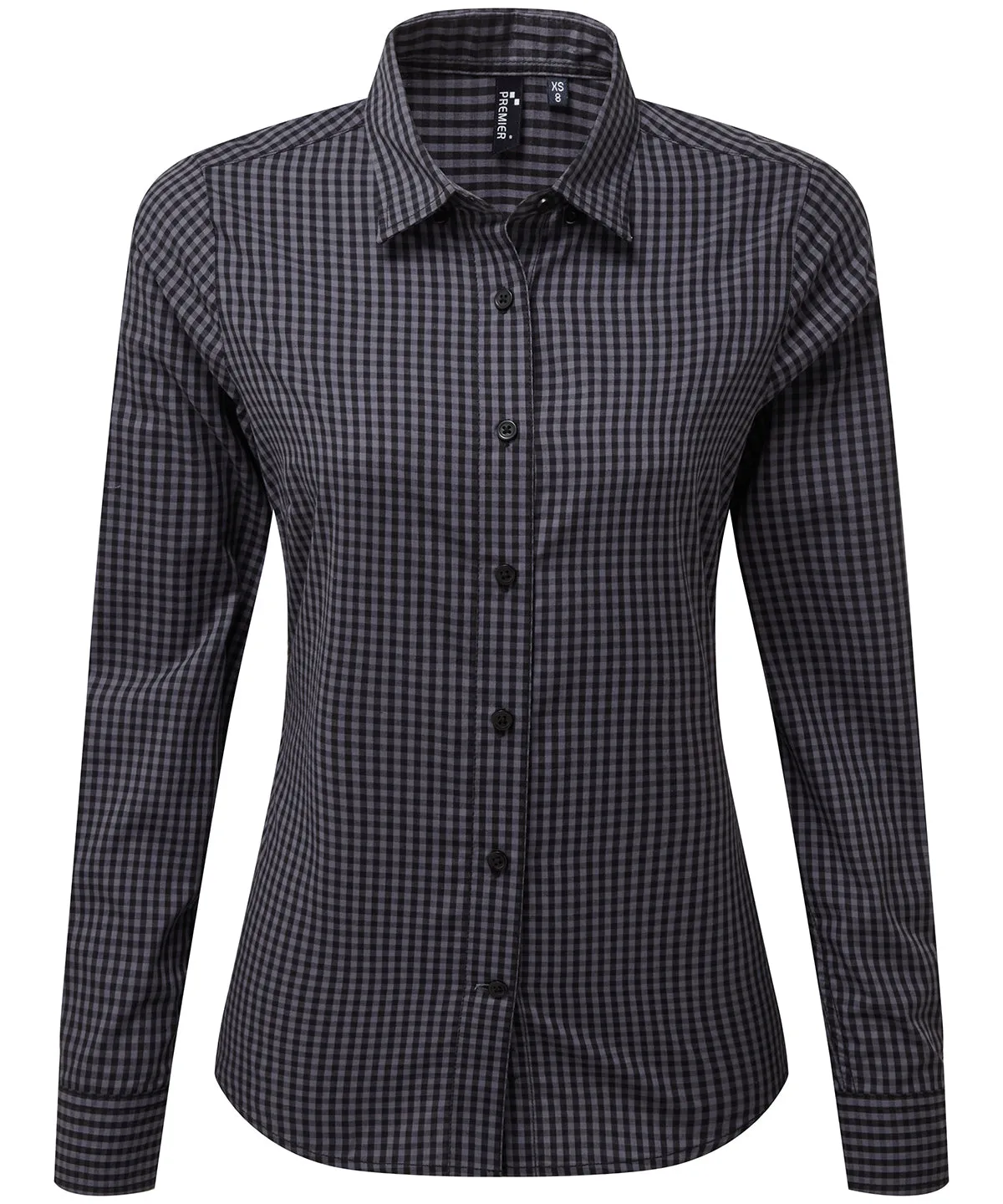 Steel/Black - Women's Maxton check long sleeve shirt