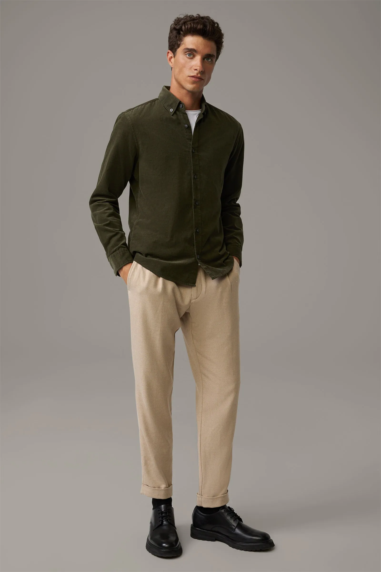 Strellson - Corduroy Shirt, Olive Green