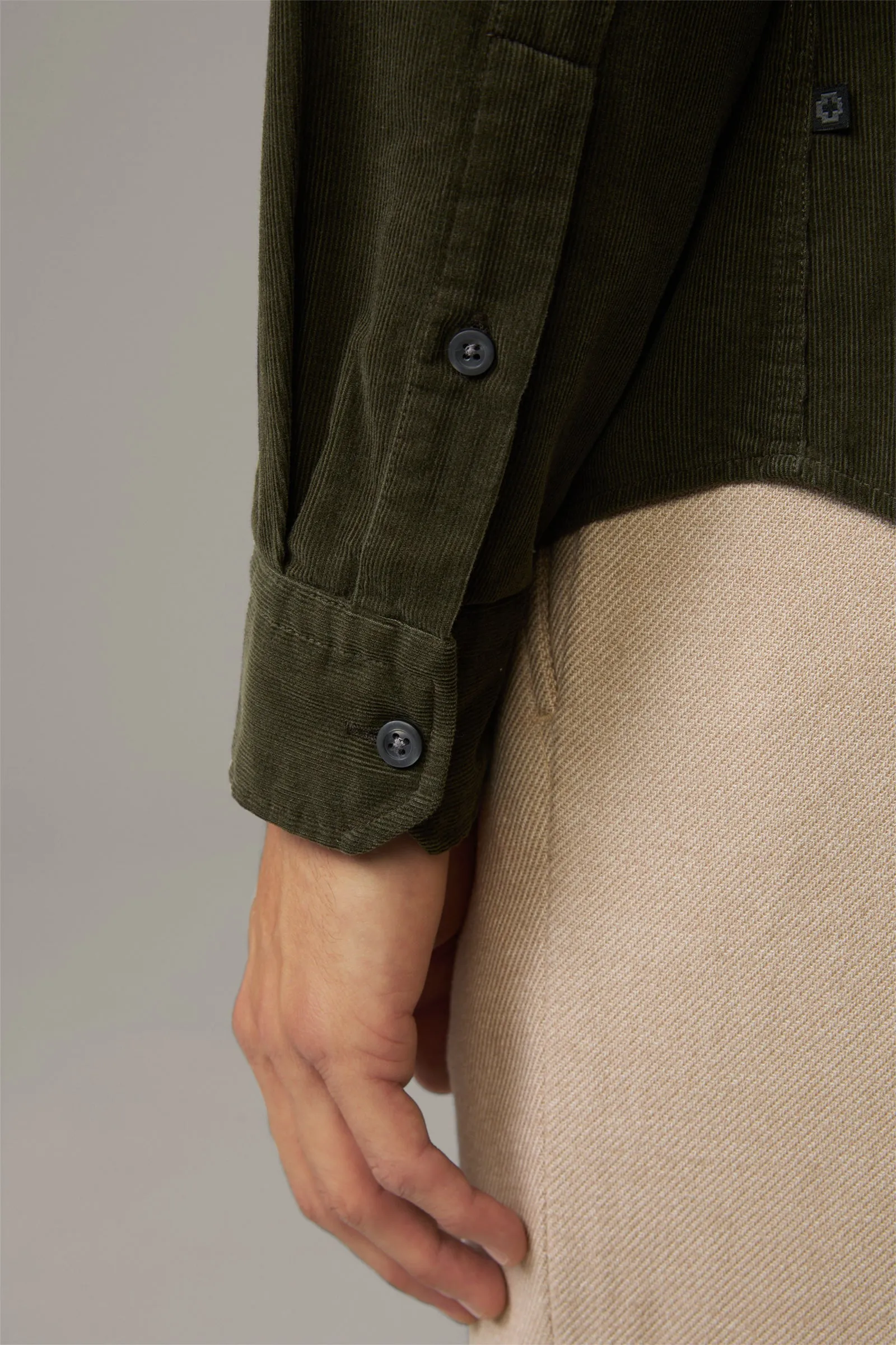 Strellson - Corduroy Shirt, Olive Green