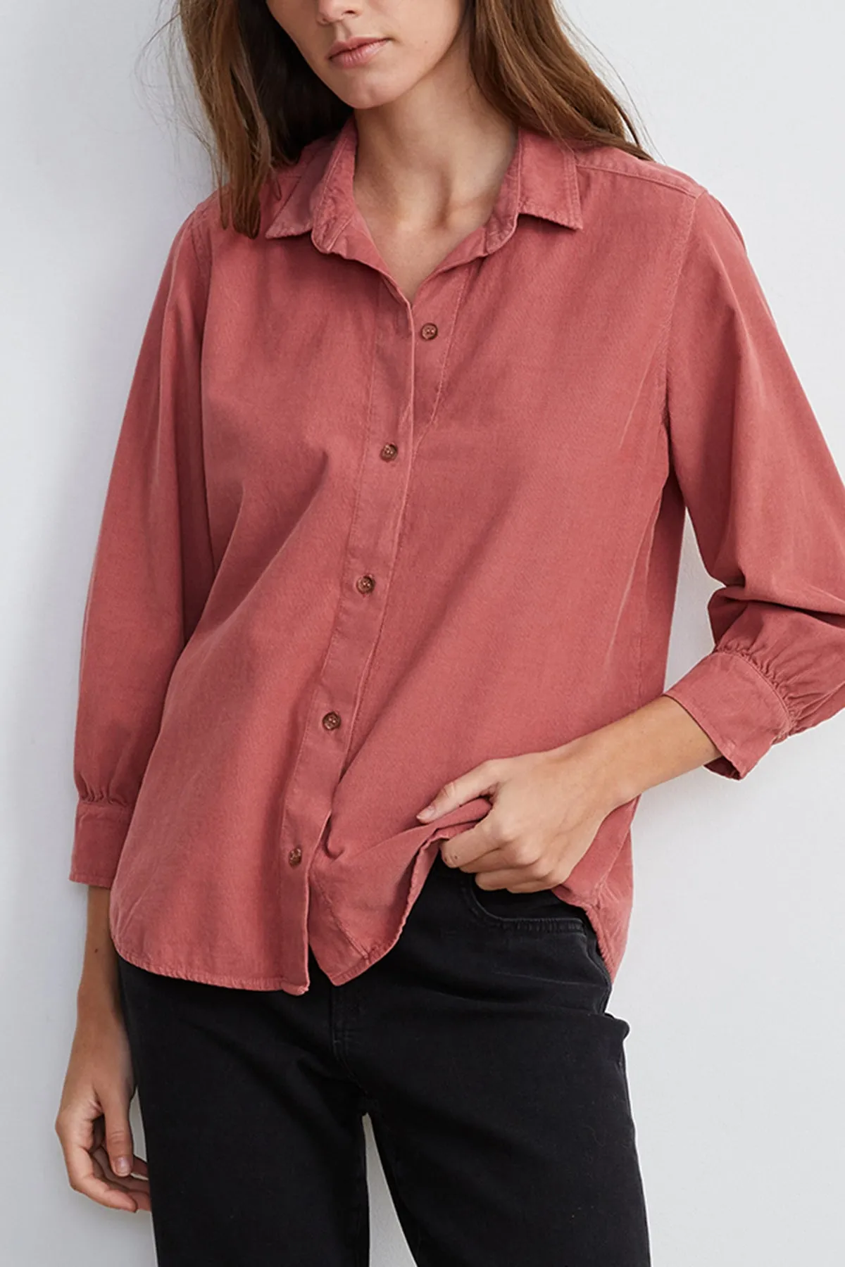 SUKI CORDUROY BUTTON-UP SHIRT