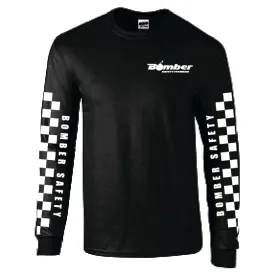 T-SHIRT BLACK CHECKER LONG SLEEVE