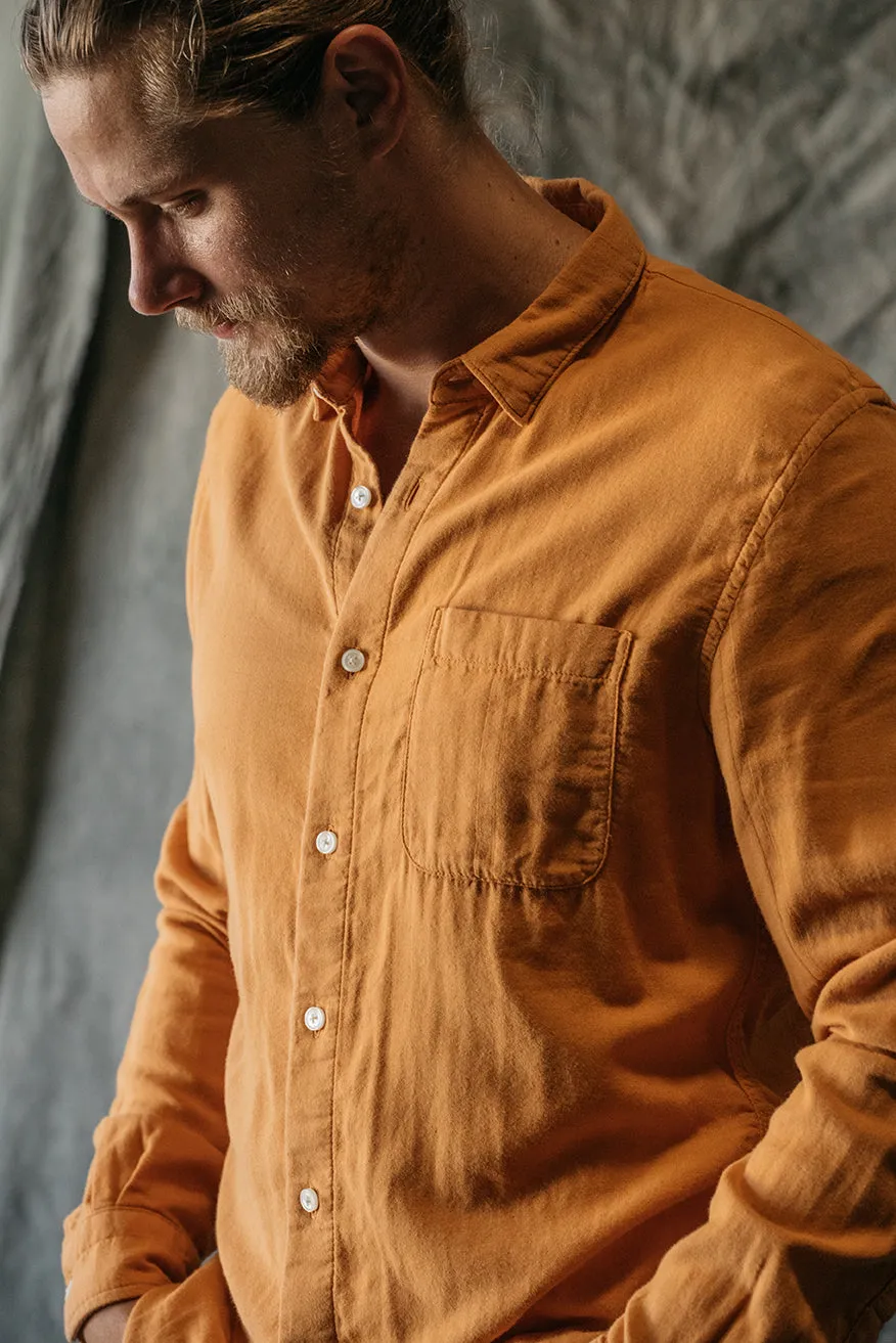 The Ripper Double Gauze Organic Cotton Shirt - Orange
