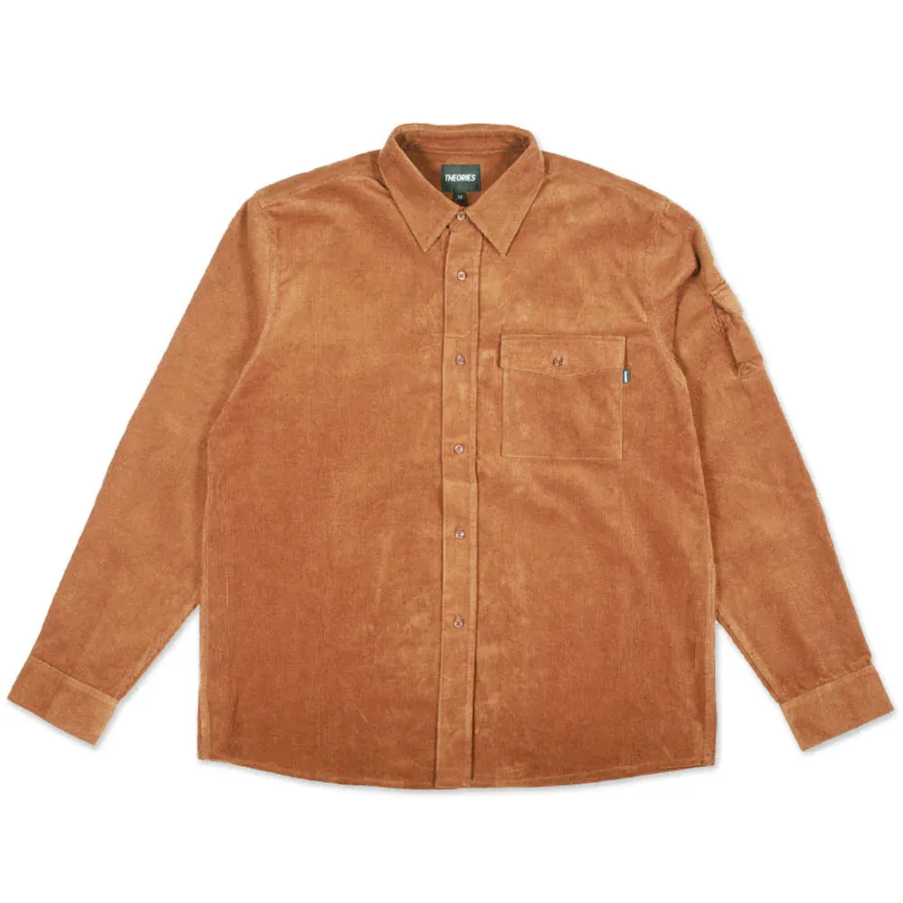 Theories Of Atlantis - Winston Corduroy Utility Shirt (Rum) *SALE