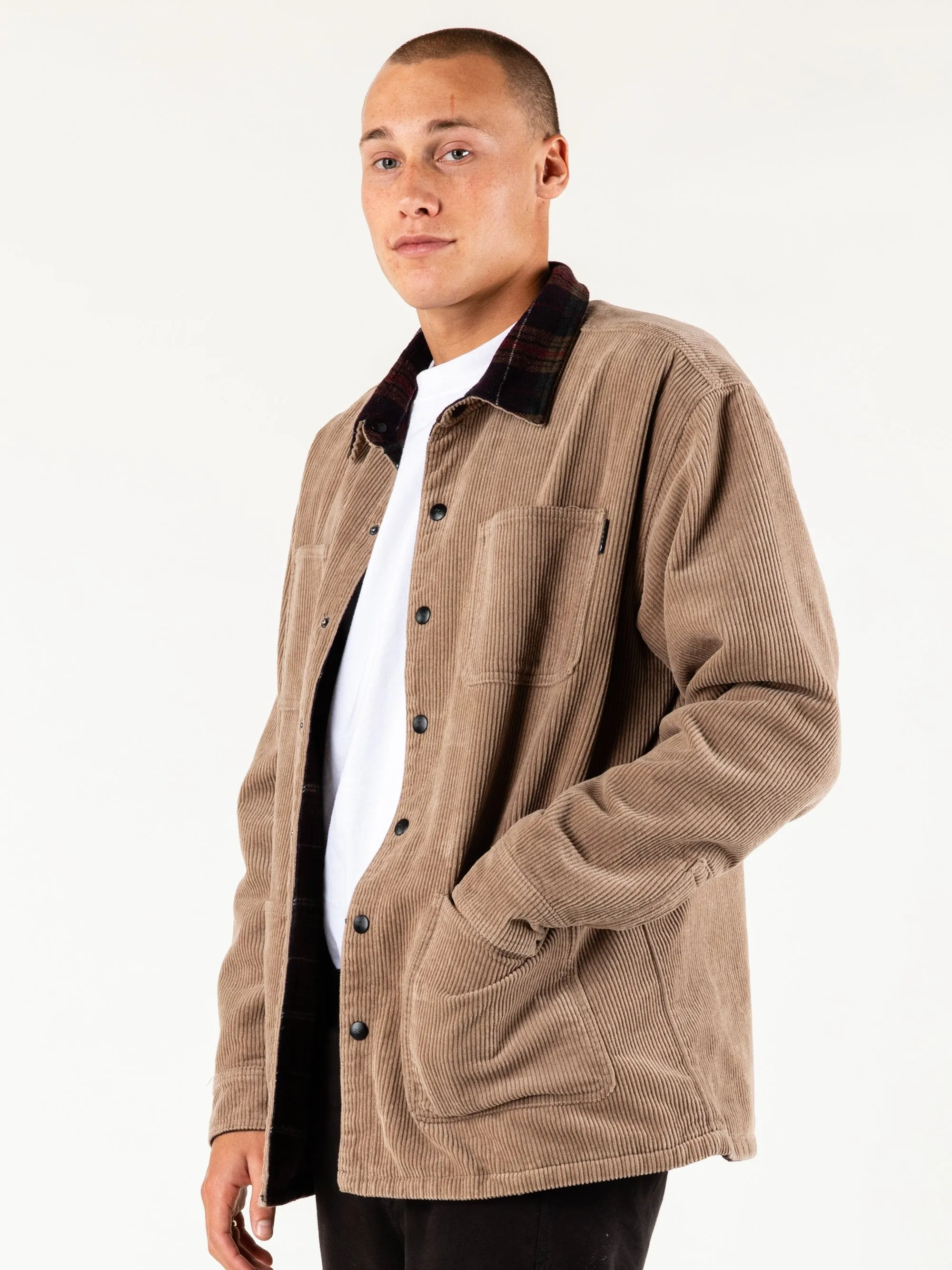 Twin Needle Reversible Jacket - Fennel