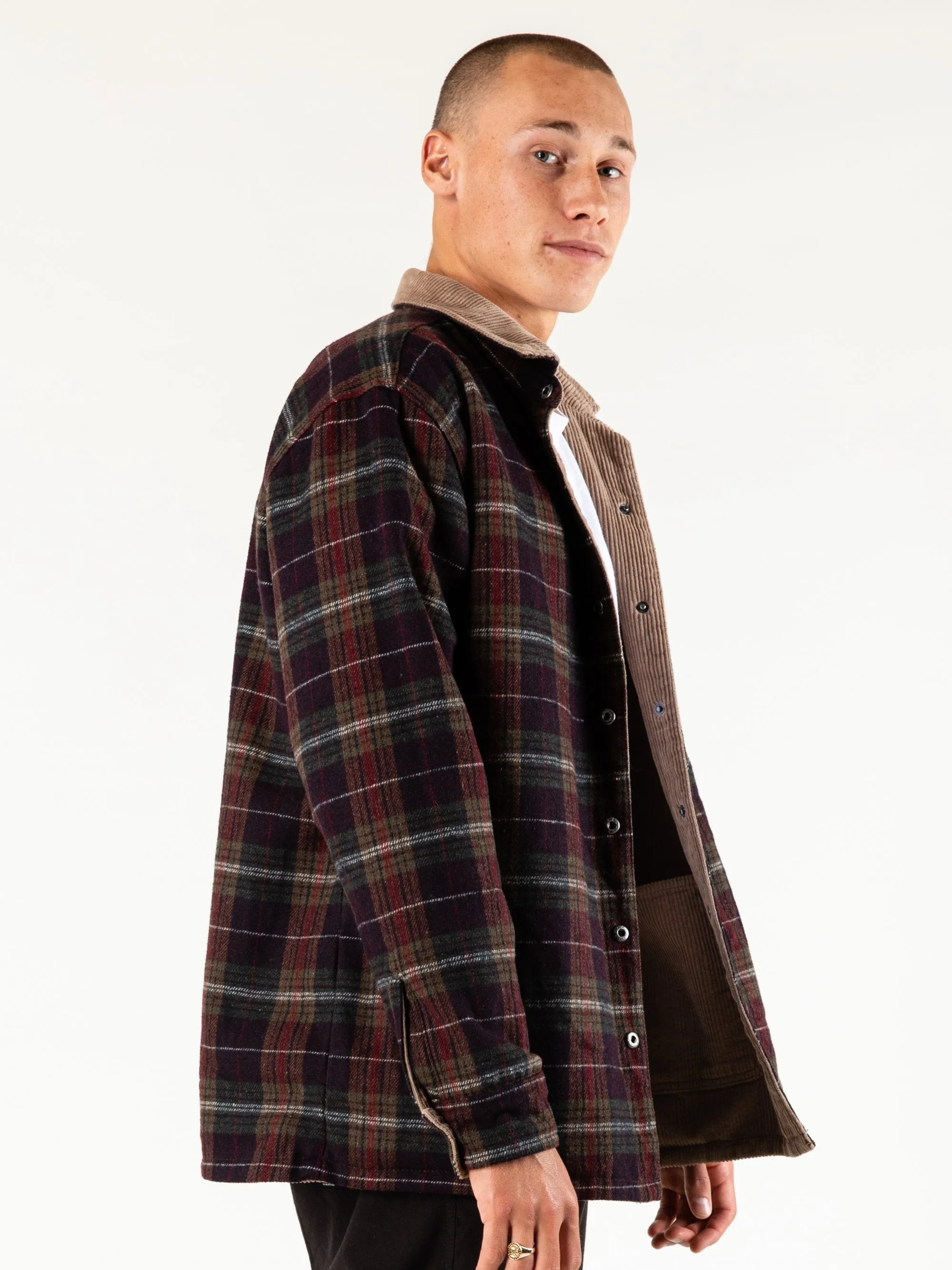 Twin Needle Reversible Jacket - Fennel