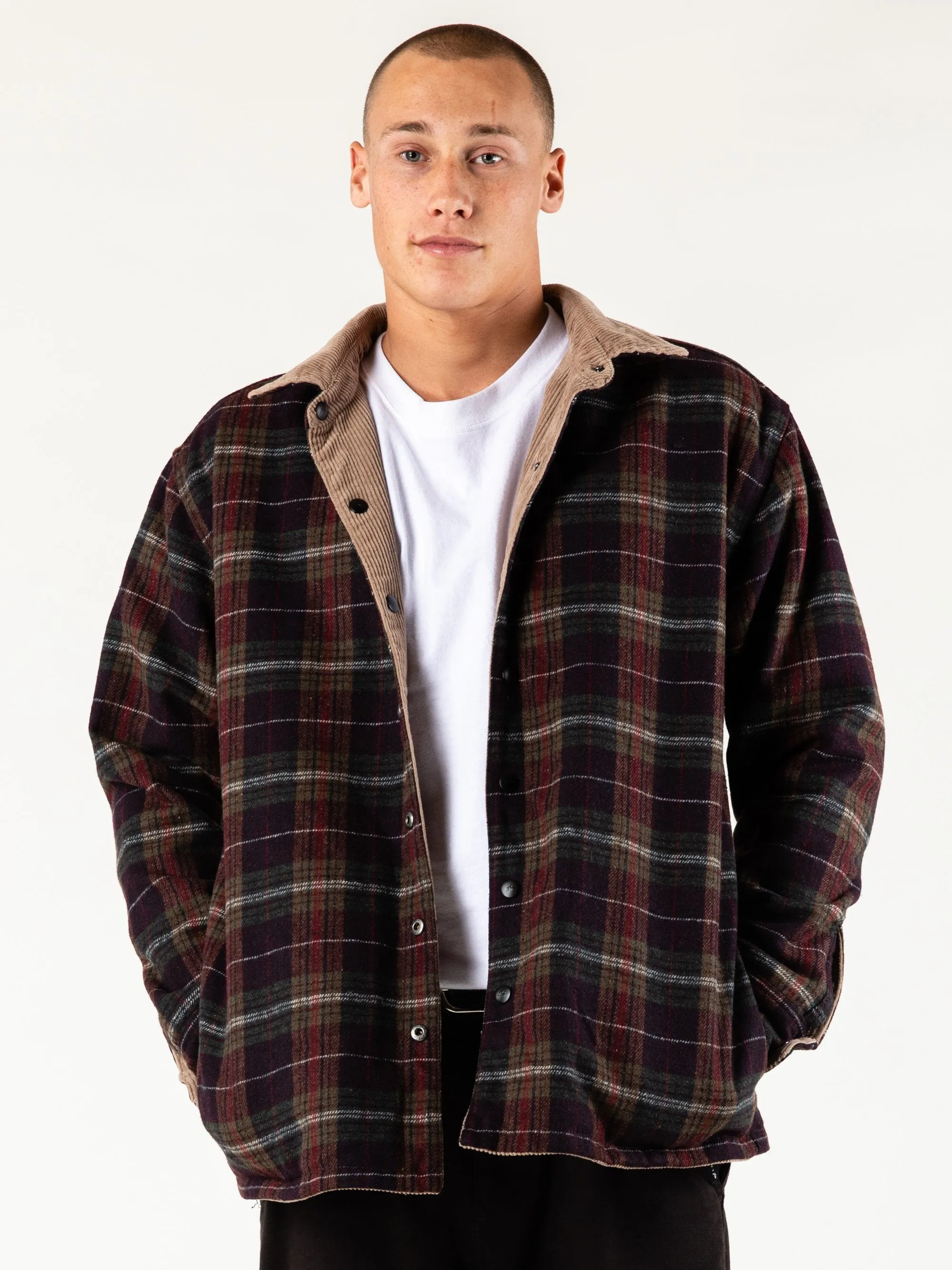 Twin Needle Reversible Jacket - Fennel