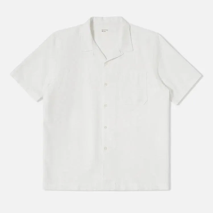 Universal Works - Road Shirt In Ecru Oxford Cotton