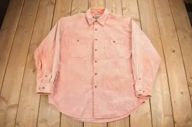 Vintage 1990s Blank Corduroy Button Up Shirt