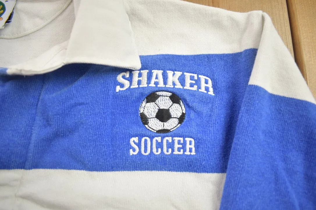 Vintage 1990s Shaker Soccer Striped Button Up Shirt