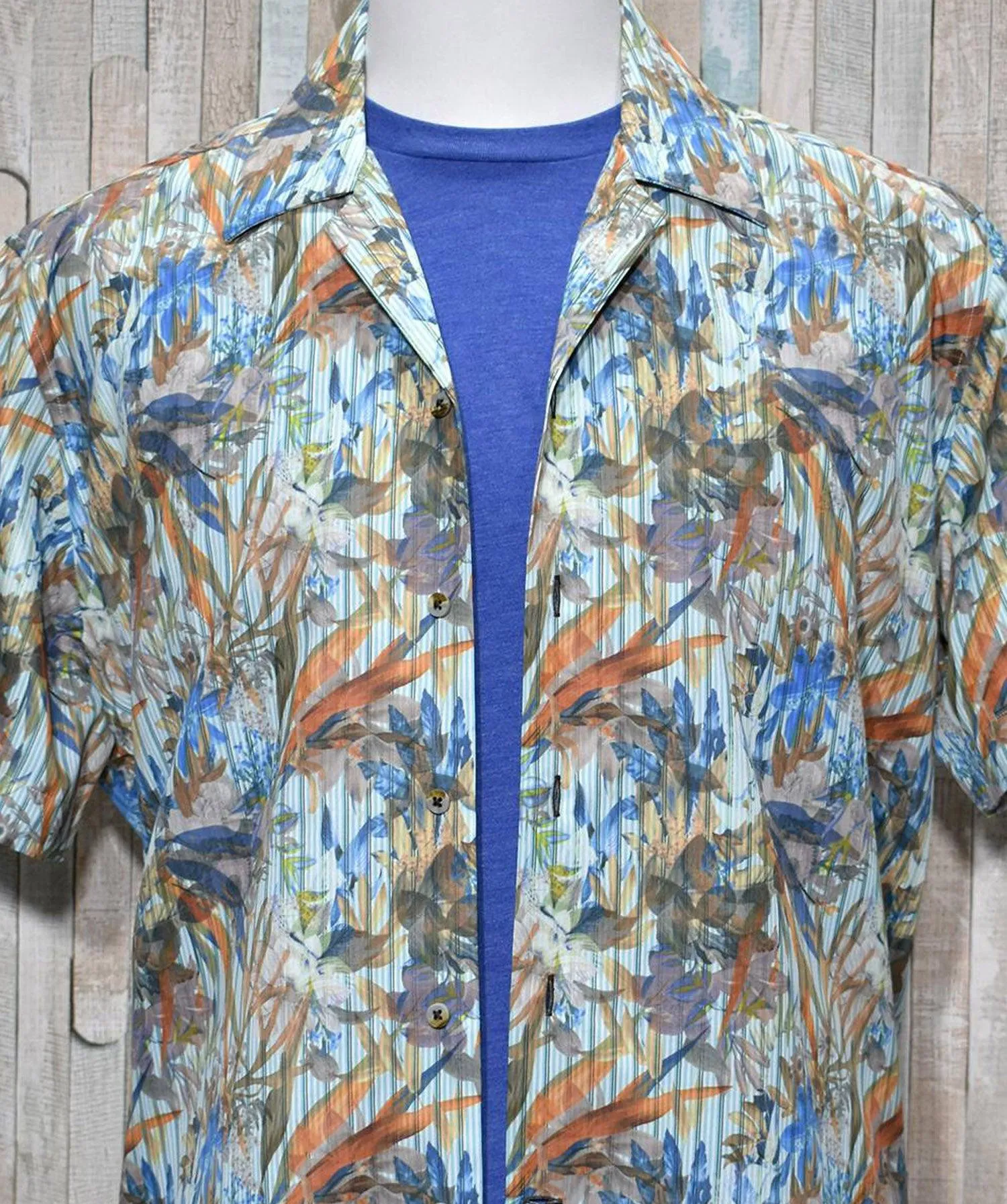 W492S Emerald Floral Camp Shirt