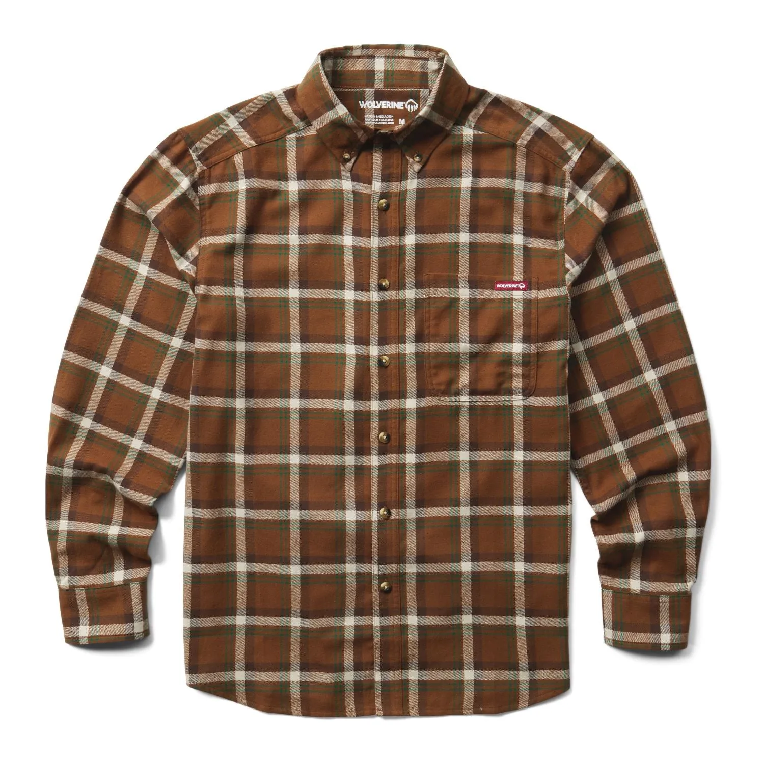 Wolverine Men's Hastings Button-Down Pocket Flannel Work Shirt